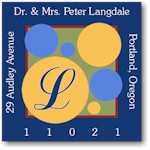 Name Doodles - Square Address Labels/Stickers (Wildwood Blue)